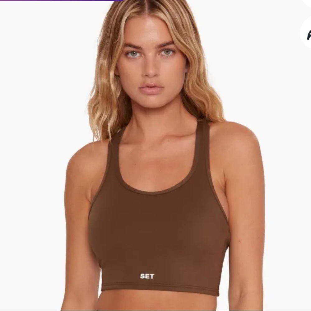 SET Active Taupe Sports Bra Size XS